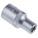 RS PRO 1/4 in Drive 5 mm 6 Point Square Socket 830-3990