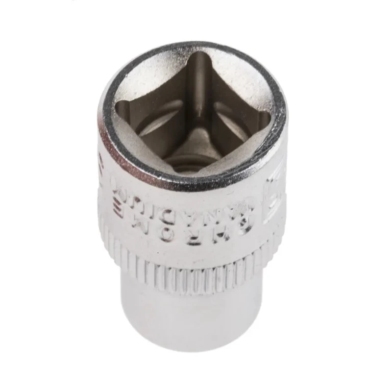 RS PRO 3/8 in Drive 9 mm 12 Point Square Socket Chrome Vanadium Steel Sand Blasted Finish 830-4038