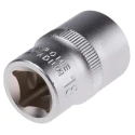 RS PRO 1/2 in Drive 18 mm 12 Point Square Chrome Vanadium Steel Socket 830-4120