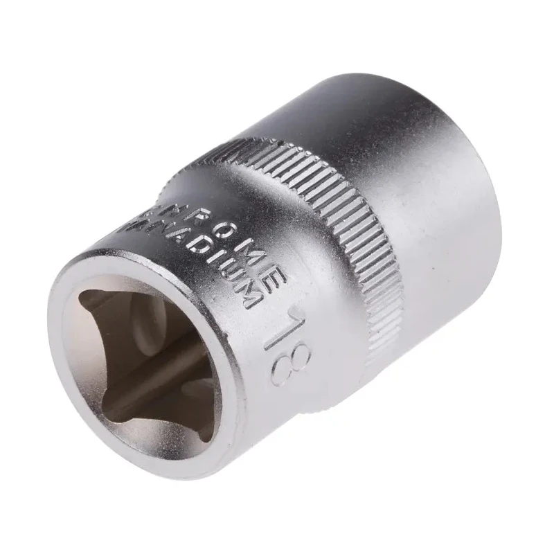 RS PRO 1/2 in Drive 18 mm 12 Point Square Chrome Vanadium Steel Socket 830-4120