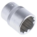 RS PRO 3/8 in Drive 17 mm 12 Point Square Socket 830-4063
