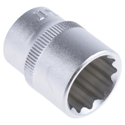 RS PRO 3/8 in Drive 17 mm 12 Point Square Socket 830-4063