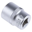 RS PRO 3/8 in Drive 17 mm 12 Point Square Socket 830-4063