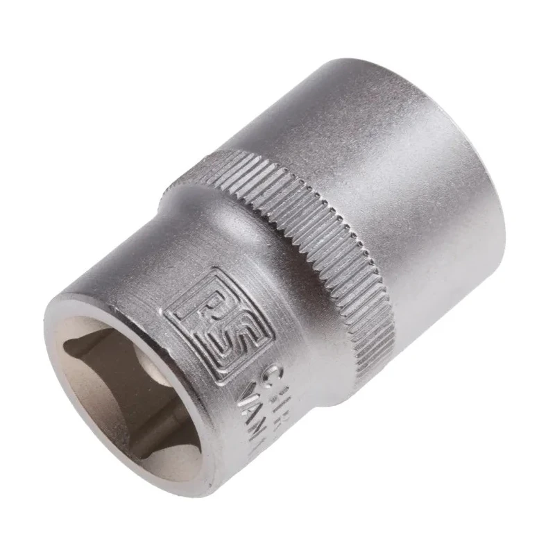 RS PRO 1/2 in Drive 19 mm 12 Point Square Drive Chrome Vanadium Steel Socket 830-4123