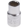 RS PRO 1/2 in Drive 12 mm 12 Point Square Chrome Vanadium Steel Socket 830-4108