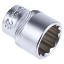 RS PRO 1/2 in Drive 23 mm 12 Point Square Chrome Vanadium Steel Socket 830-4133