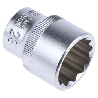 RS PRO 1/2 in Drive 23 mm 12 Point Square Chrome Vanadium Steel Socket 830-4133