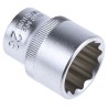RS PRO 1/2 in Drive 23 mm 12 Point Square Chrome Vanadium Steel Socket 830-4133