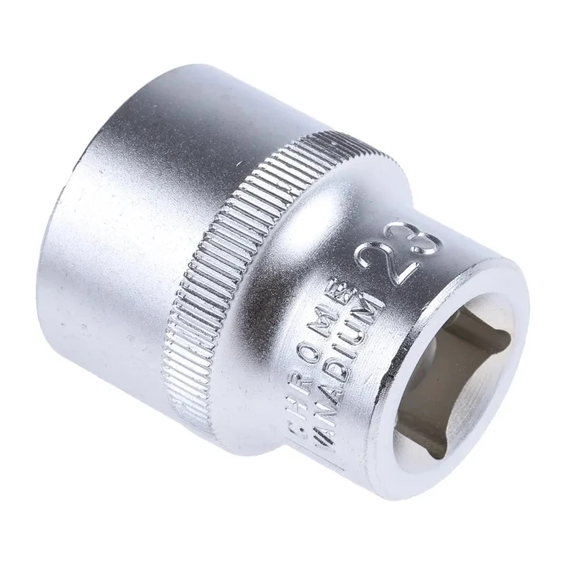 RS PRO 1/2 in Drive 23 mm 12 Point Square Chrome Vanadium Steel Socket 830-4133