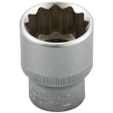 RS PRO 1/2 in Drive 22 mm 12 Point Square Chrome Vanadium Steel Socket 830-4139