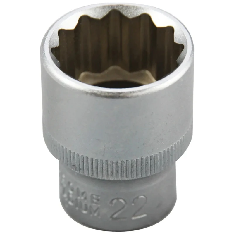 RS PRO 1/2 in Drive 22 mm 12 Point Square Chrome Vanadium Steel Socket 830-4139