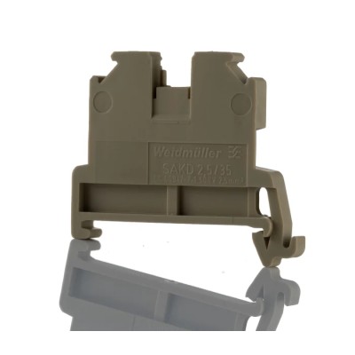 Weidmüller Feed Through Terminal Block Beige 2.5mm² 1-Level Screw Terminals 500V 24A 0268860000