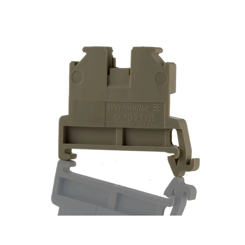 Weidmüller Feed Through Terminal Block Beige 2.5mm² 1-Level Screw Terminals 500V 24A 0268860000