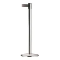 RS PRO Stainless Steel Safety Barrier with Black Polyester Retractable Tape 2.8m, 1m Height, Chrome Plated 829-9065