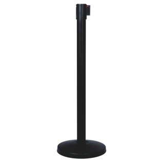 RS PRO Stainless Steel Retractable Safety Barrier with Black Polyester Tape 2.8 m Length 1m Height 829-9062