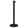 RS PRO Stainless Steel Retractable Safety Barrier with Black Polyester Tape 2.8 m Length 1m Height 829-9062