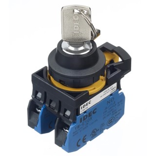 Idec IP66 Key Switch 2 NO, 10A 2-Way Latching Screw Terminal 