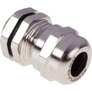 SIB RS PRO Metallic Nickel Plated Brass Cable Gland M12 Thread 3 mm Min. 6.5 mm Max. IP68 831-9012