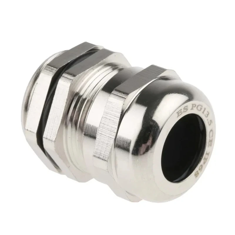 RS PRO Metallic Nickel Plated Brass Cable Gland PG13.5 Thread Size, 6 mm Min Cable Diameter, 12 mm Max Cable 831-9052