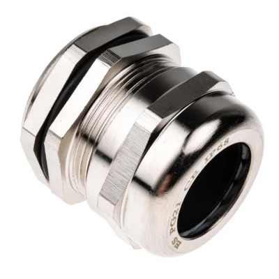 RS PRO Metallic Nickel Plated Brass Cable Gland PG21 Thread 13 mm to 18 mm Diameter IP68 831-9065