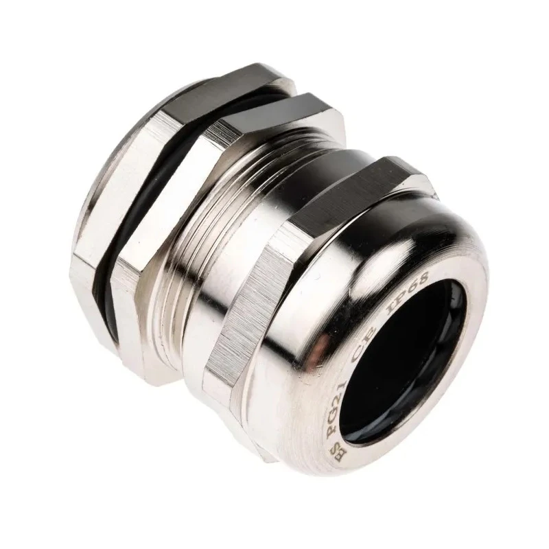 RS PRO Metallic Nickel Plated Brass Cable Gland PG21 Thread 13 mm to 18 mm Diameter IP68 831-9065