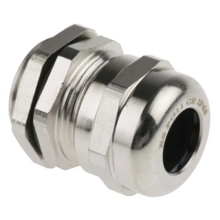 Jacobs RS PRO Metallic Nickel Plated Brass Cable Gland, PG11 Thread, 5 mm Min., 10 mm Max., IP68 831-9059