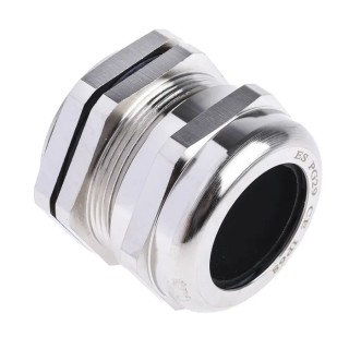 RS PRO Metallic Nickel Plated Brass Cable Gland, PG29 Thread, 18 mm Min., 25 mm Max., IP68 831-9068