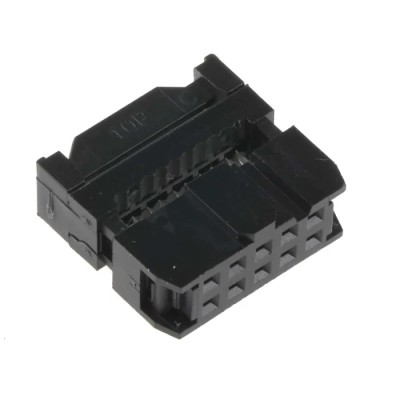 Amphenol Communications Solutions 10-Way 2 Row Shrouded IDC Connector Female Cable Mount 250V AC 3A T812110A101CEU