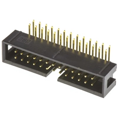 Amphenol Communications Solutions T821 Series Right Angle Through Hole 26 Contact PCB Header 2.54 mm Pitch T821126A1R100CEU