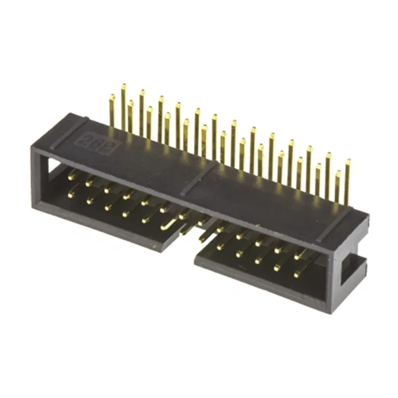 Amphenol Communications Solutions T821 Series Right Angle Through Hole 26 Contact PCB Header 2.54 mm Pitch T821126A1R100CEU