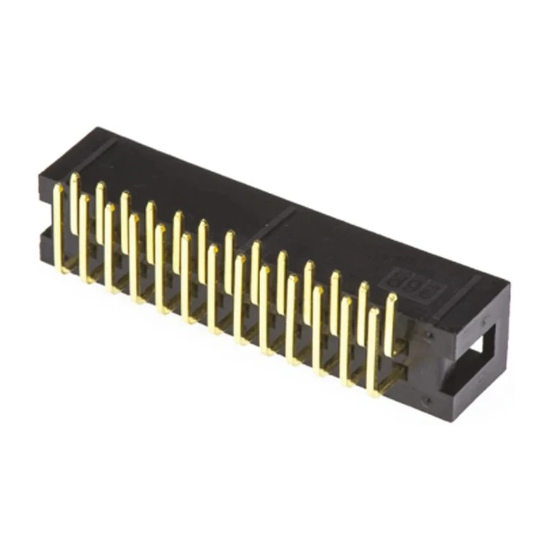 Amphenol Communications Solutions T821 Series Right Angle Through Hole 26 Contact PCB Header 2.54 mm Pitch T821126A1R100CEU