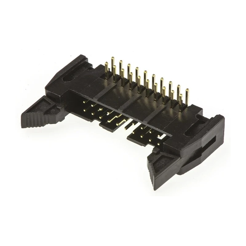 Amphenol Communications Solutions T816 Series Right Angle Through Hole PCB Header, 20 Contacts, 2.54 mm T816120A1R101CEU
