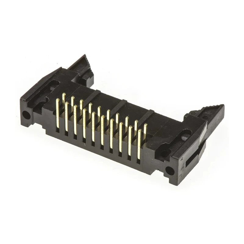 Amphenol Communications Solutions T816 Series Right Angle Through Hole PCB Header, 20 Contacts, 2.54 mm T816120A1R101CEU