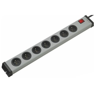 Bodo Ehmann 16A 250V 7 Gang Extension Lead Corded with 1.5m Type E French Plug Cable VARIO LINEA 0201X02072301