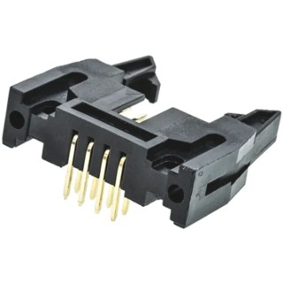 Amphenol Communications Solutions T816 Series Right Angle Through Hole PCB Header, 8 Contacts, 2.54 mm T816108A1R102CEU