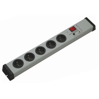 Bodo Ehmann 16A 250V 5 Gang Extension Lead Cordless with 1.5m Cable, Type E Sockets, Surge Protection 0206X02052300