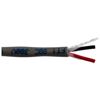 Alpha Wire Ecogen Ecocable Mini Control Cable, 2 Cores, 0.61mm² 20 AWG, Unscreened, 300V, 30 m, Grey Modified 78042 SL005