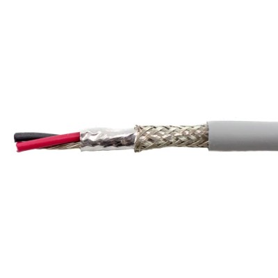 Alpha Wire Ecogen Ecocable Mini Screened Control Cable, 2 Cores, 0.09mm² (28 AWG), 300 V, 30 m Length, Grey 78302 SL005