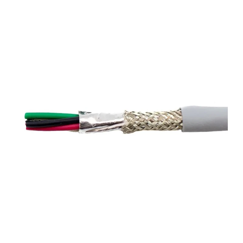 Alpha Wire Ecogen Ecocable Mini Control Cable, 4 Cores, 0.61mm² 20 AWG, Screened, 300V, 30 m, Grey Modified 78344 SL005
