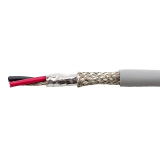 Alpha Wire Ecogen Ecocable Mini Control Cable 2 Cores 0.24mm² 24 AWG Screened 30 m Grey Modified Polyphenylene 78322 SL005
