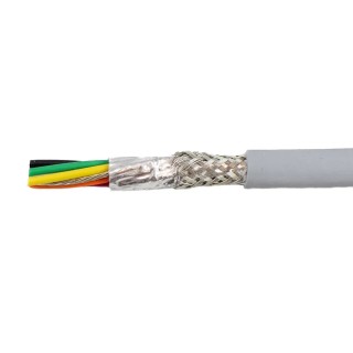 Alpha Wire Ecogen Ecocable Mini Screened Control Cable 6 Cores 0.24mm² 24 AWG, 30 m, Grey Modified Polyphenylene 78326 SL005