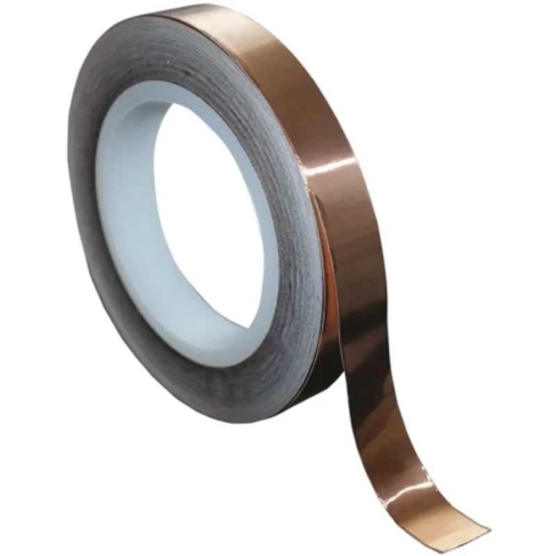 Hi-Bond Conductive Metallic Tape Copper Foil 0.07mm Thickness 25mm x 33m 130°C Max HB 720A 25mm x 33m