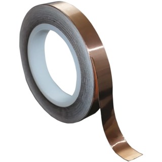 Hi-Bond Conductive Metallic Tape Copper Foil 19mm x 33m Acrylic Adhesive 130°C Max HB 740 19mm x 33m