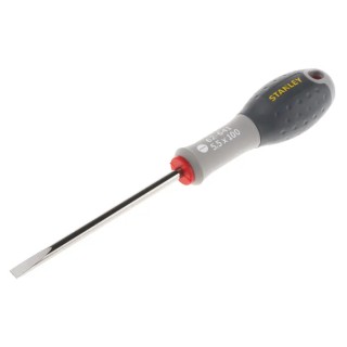 Stanley Standard Screwdriver with 100 mm Chrome Vanadium Steel Blade, Ergonomic Grip, Model FMHT0-62641