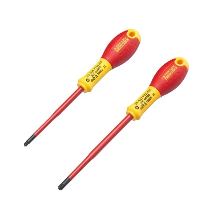 Stanley Insulated Pozidriv Screwdriver Set, 2-Piece, PZ1 and PZ2 Tips, VDE Approved, Model FMHT0-62649