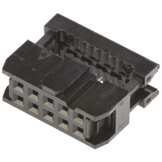 Amphenol Communications Solutions 10-Way 2-Row Shrouded IDC Connector Female for Cable 250V AC T812110A100CEU