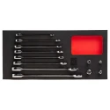RS PRO 12-Piece Ratchet Spanner Set, 8 To 19 mm, Chrome Vanadium Steel 833-5925