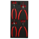 RS PRO 4-Piece Circlip Plier Set Chrome Vanadium Steel Ergonomic PVC Handles 180mm 833-5929