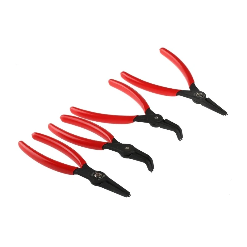 RS PRO 4-Piece Circlip Plier Set Chrome Vanadium Steel Ergonomic PVC Handles 180mm 833-5929