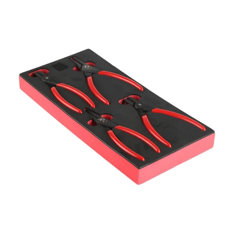 RS PRO 4-Piece Circlip Plier Set Chrome Vanadium Steel Ergonomic PVC Handles 180mm 833-5929